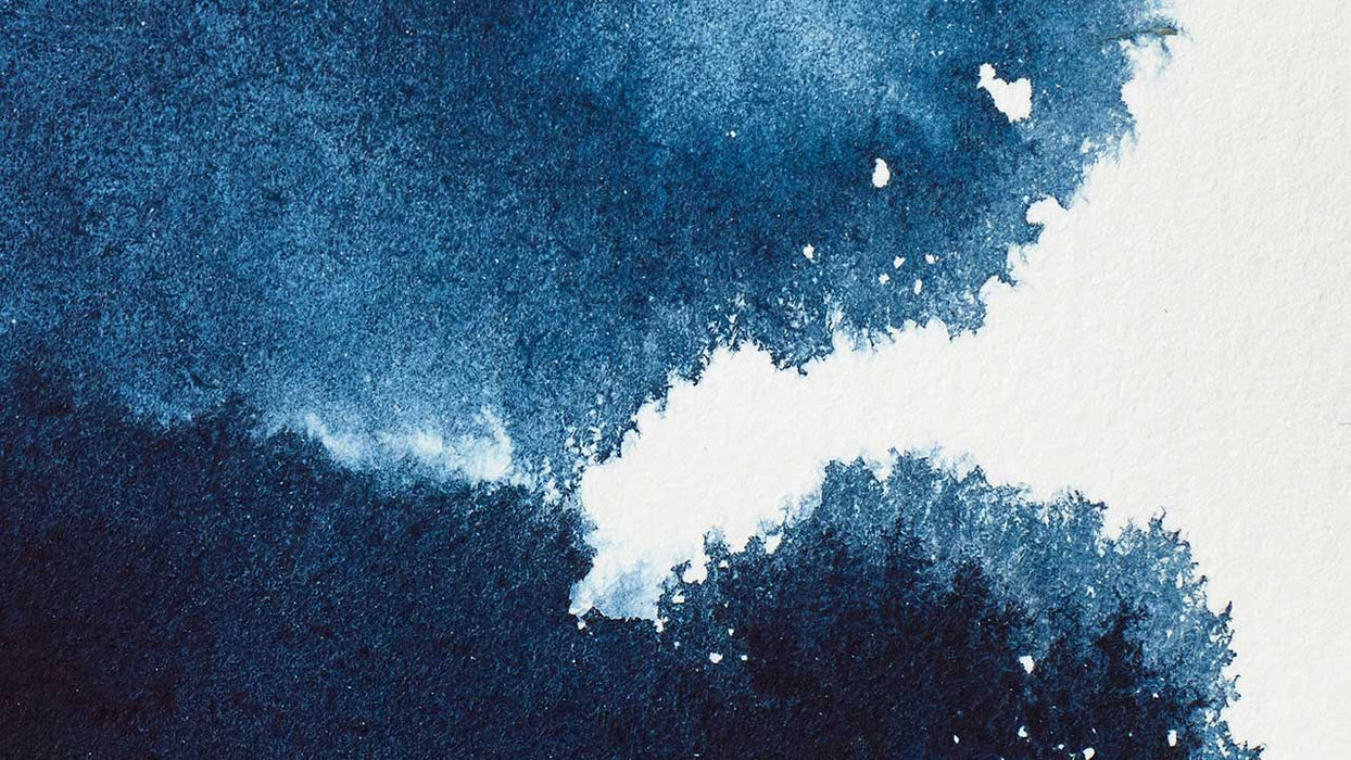 Indigo watercolour paint