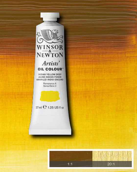 37ml Tube of Artist' Oil colour Indian yellow deep