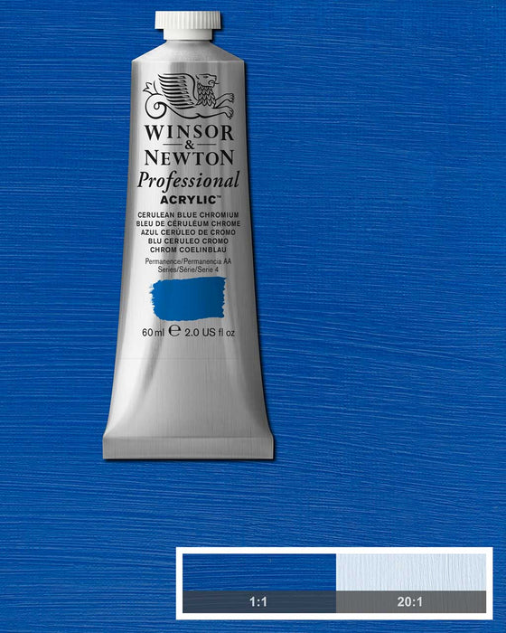 Cerulean blue chromium 37ml tube of Professional Acrylic Winsor and Newton