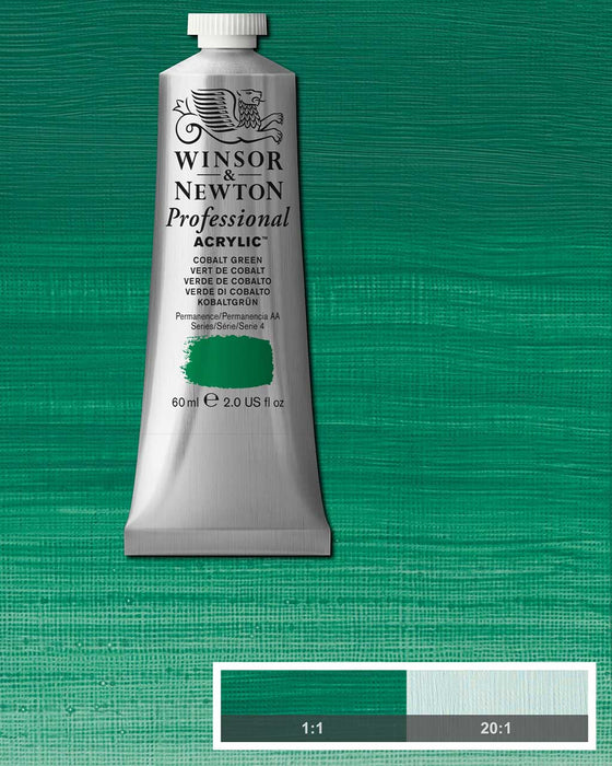 Cobalt green 37ml tube of Professional Acrylic Winsor and Newton