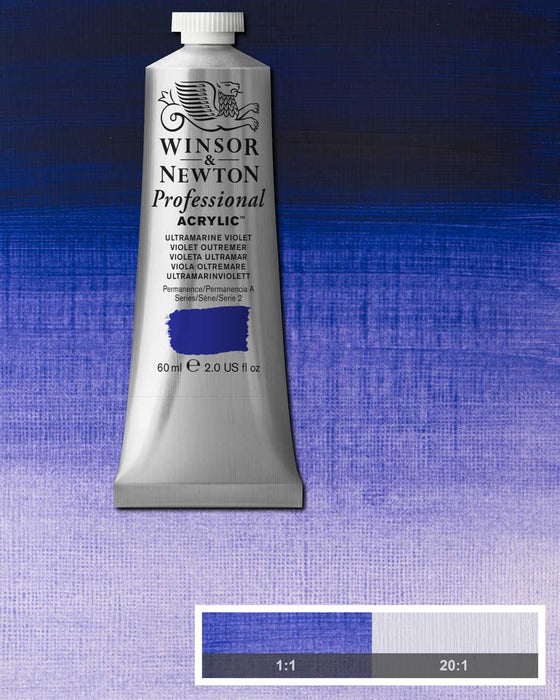 Ultramarine violet 37ml tube of Professional Acrylic Winsor and Newton