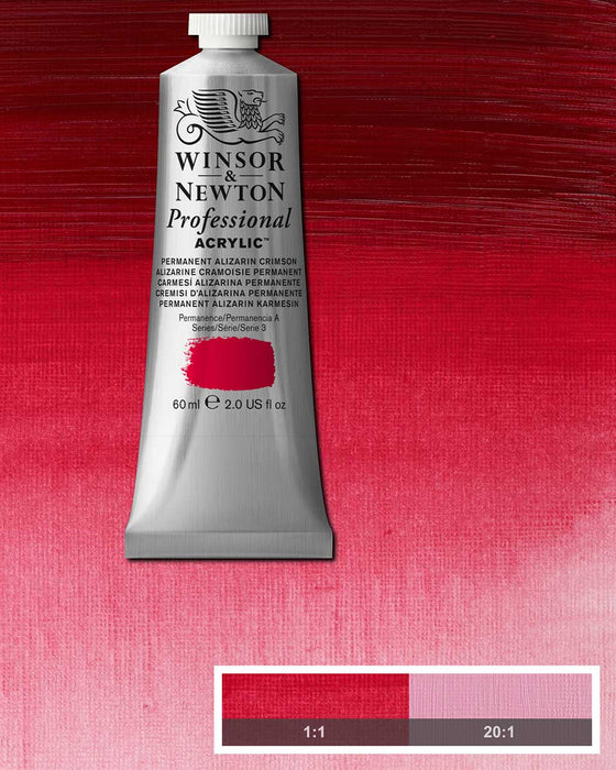 Permanent Alizarin crimson 37ml tube of Professional Acrylic Winsor and Newton