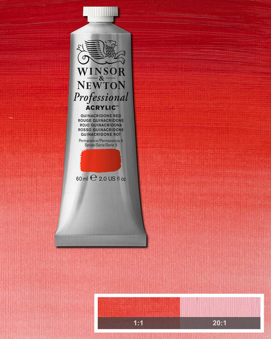 Quinacridone red 37ml tube of Professional Acrylic Winsor and Newton