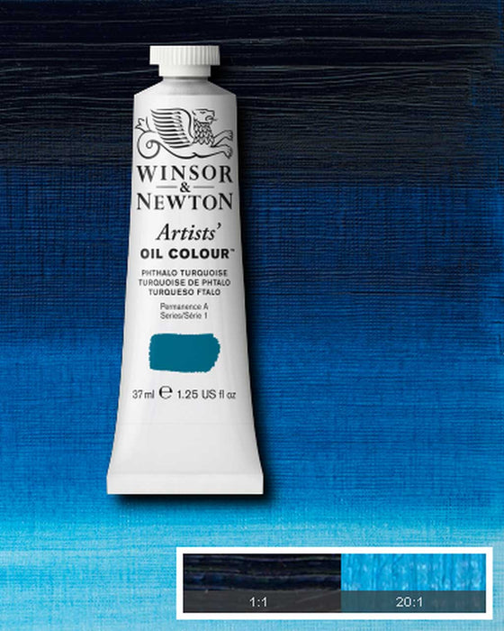 37ml Tube of Artist' Oil colour Phthalo turquoise