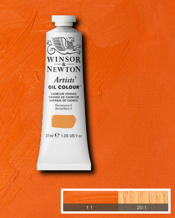 37ml Tube of Artist' Oil colour Cadmium orange