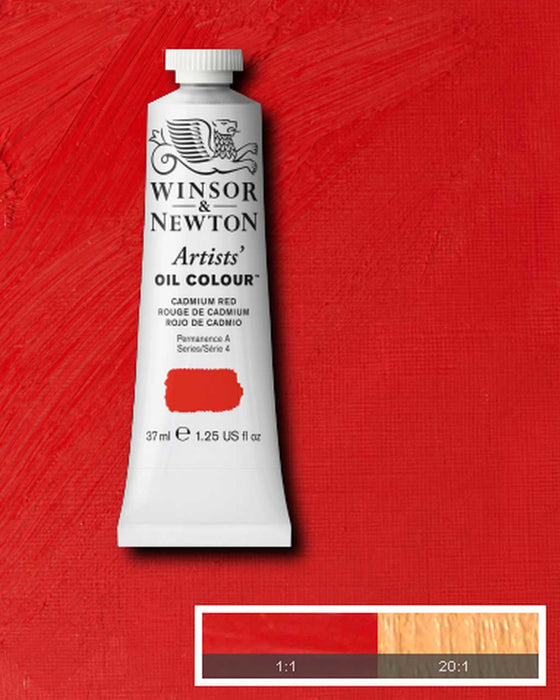 37ml Tube of Artist' Oil colour Cadmium red