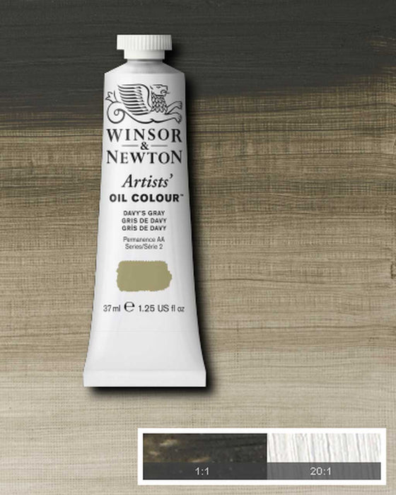 37ml Tube of Artist' Oil colour Davy's grey