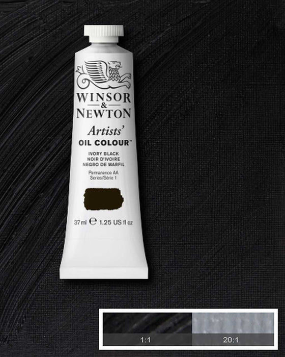 37ml Tube of Artist' Oil colour Ivory black