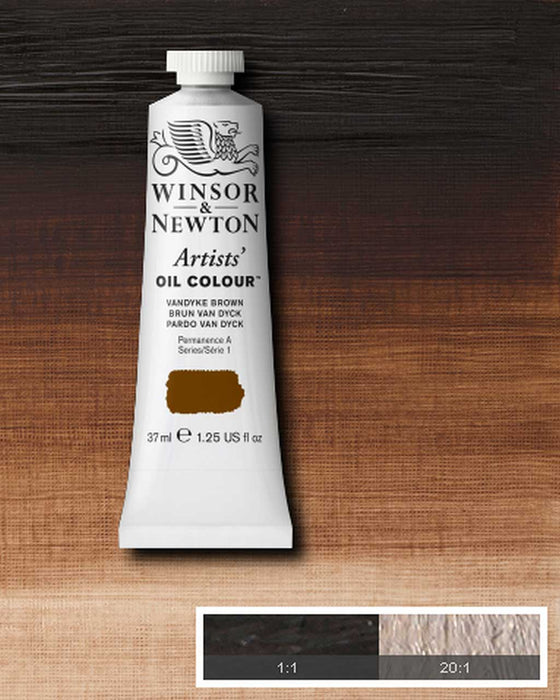 37ml Tube of Artist' Oil colour Vandyke brown